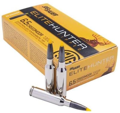Sig Sauer Elite Hunter Tipped 6.5 Creed 130 gr Controlled Expansion 20rd - $27.93 + Free Shipping 