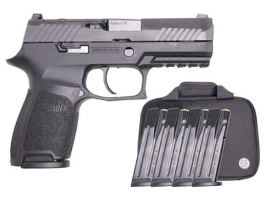 Sig Sauer P320 Compact TacPro 9mm 3.9" 15rd Pistol, 5 Mags, Gun Bag - $527.99