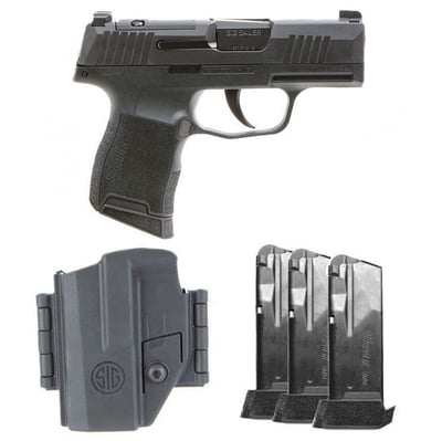 Sig Sauer P365 9mm 3.1" 12rd Optic Ready Pistol w/ 3 Mags & Holster, Black - $529.99 + FREE Shipping