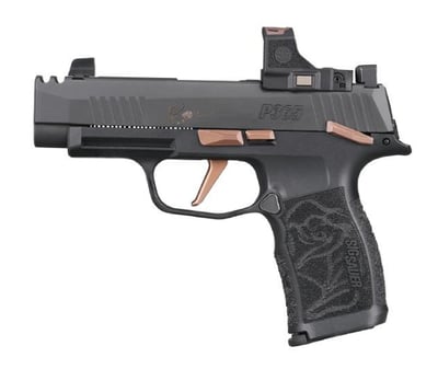 SIG Sauer P365 Rose XL, 9mm, 3.1" Barrel, 12 Rds, Black/Rose Gold w/ Romeo-RS Optic - $1099.99 