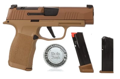 Sig Sauer P365 XL 2A 9mm 3.7" 17rd Pistol, Optic Ready, X-RAY 3 Sights, Coyote - $567.88