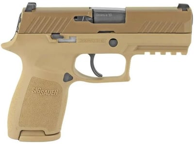 Sig Sauer P320 Compact HGA 9mm 3.9" Barrel SigLite Coyote MOD PLY GRIP 3 15RD MAG - $483 