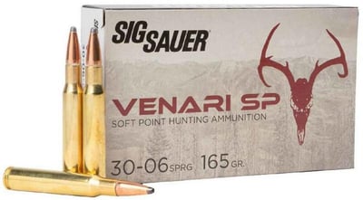 Sig Sauer Venari .30-06 Springfield Ammo 165gr SP 20 Rounds - $26.99