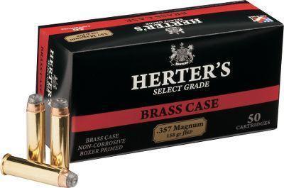 Herter's Select Grade .357 Magnum 158 Grain 50 Rnds FMJ - $9.88 (Free Shipping over $50)