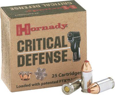 Hornady Critical Defense 9mm 115 Grain CD 25 rounds - $16.79 (Free Shipping over $50)