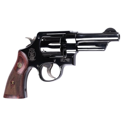 Smith & Wesson Model 20 Limited Edition Revolver - 357 Caliber, 6RD Capacity, Double Action, Wood Grip, Black Finish - $1282