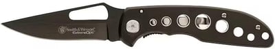 Smith & Wesson Officer Pocket Knife 3.25" Drop Point Stainless Steel Black Blade Aluminum Handle Black - $5.99 (Free Shipping on $100+ Orders)