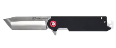 Smith & Wesson Big Benji Pocket Knife, 3.5" Tanto Point Stainless Blade, Black G-10 Handle - $13.20 