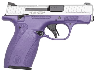 Smith & Wesson Bodyguard 2.0 .380 Auto Pistol, 2.75" Barrel 10 / 12 Rounds Thumb Safety Purple / Silver - $415.99 + FREE Shipping