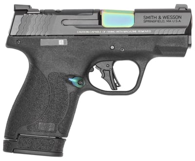 Smith & Wesson M&P 9 Shield Plus 9mm 3.1" 10/13rd Pistol, Thumb Safety, Turquoise PVD - $427.99 + FREE Shipping