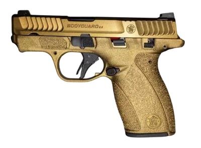Smith & Wesson M&P Bodyguard 2.0 380 ACP 2.75" 10rd / 12rd Semi-Auto Pistol, Gold Nugget - $435 