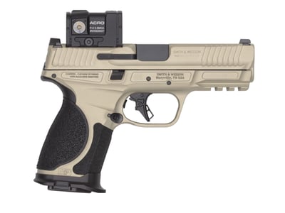 Smith & Wesson M&P9 M2.0 Metal Compact Spec Series VI 9mm 4" 15rd, Champagne, Acro P-2 Optic Bundle - $1600 (Email Price)