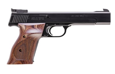 Smith & Wesson Model 41 .22 LR 5.5" 10rd Semi-Auto Pistol, Carbon Steel, Wooden Grip - $1529.99 