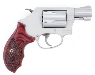 Smith & Wesson PC Model 637 Enhanced Action J-Frame 38 SPL 1.88” BBL 5RD Revolver, Stainless, Wooden Grip - $549.99 