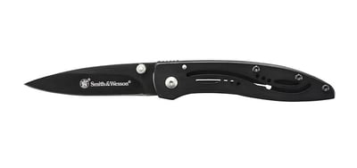 Smith & Wesson Pocket Knife 2.28" Drop Point Black Blade Stainless Steel Black Handle - $4.95 