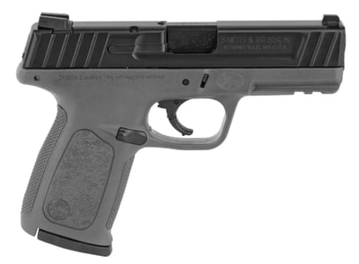 Smith & Wesson SD9 9mm Semi-Auto Pistol, 4" Barrel 16 Rounds, 2 Mags, Black / Gray - $290.99