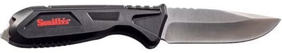 Smith's EdgeWork Site Fixed Blade Knife 4" Drop Point 420 Black Stonewash Blade Glass Filled Nylon Handle Black - $10.99 (Free Shipping on $100+ Orders)