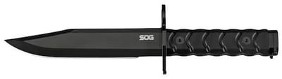 SOG BAR15C Fixed Blade Knife 7.1" Clip Point AUS-8 Black PVD Blade G-10 Handle Black - $51.61 (Free Shipping on $100+ Orders)