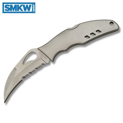 Spyderco Byrd Crossbill 8Cr13MoV Stainless Steel Partially Serrated Blade Stainless Steel Handle - $29.9 (Free S/H over $75, excl. ammo)