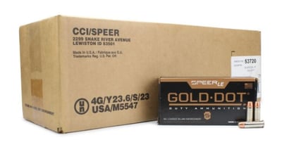 Speer Gold Dot .38 Special Ammunition 125 Grain +P HP Nickel Plated Brass 1000 Rounds - $380.69 after Code: LABORDAY6P 