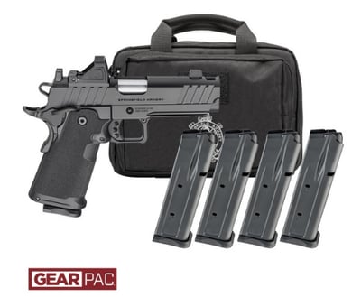 Springfield 1911 Prodigy AOS Comp Gear Pac 9mm 4.25" 20rd Pistol, 4 Mags, Viridian RFX11 Green Dot Optic - $1199.99 