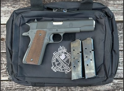 Springfield 1911 Defender .45 ACP 5" 7rd Mil-Spec Pistol, Parkerized, 3 Mags, Range Bag, Gear Up Package - $579.69 