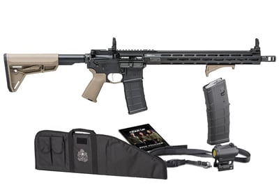 Springfield Saint Victor Gear Up Package 5.56 NATO 16" 30rd FDE Rifle w/ Vortex Crossfire Red Dot & Soft Case - $999 