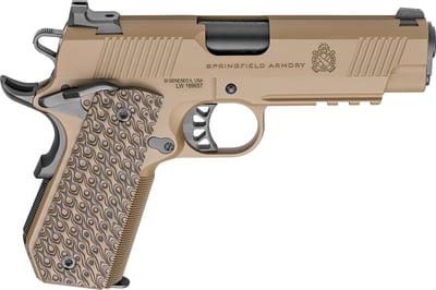 Springfield 1911 TRP 45 ACP, 4.25" Barrel, Coyote Brown Cerakote, G10 Grips, 3x7rd Mags - $1699.99 (Free S/H on Firearms)