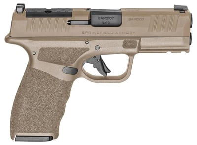 Glock 17 Gen 4 9 mm Improvements •Reversible Magazine Catch •Textured  backstrap options. •Improved guide rod and spring. •Magazine improvements  Specifications: •Caliber: 9mm •Action: Safe (D.A.O.) •Length (Slide): 6.85  •Length between Sights: 5.98 •B