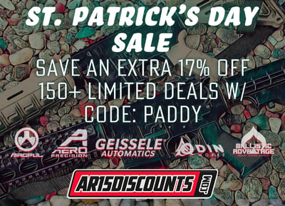 AR15Discounts St. Paddy's Day Sale - 17% Off 200+ Items w/ code: PADDY - $4.95 (Free S/H over $175)
