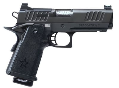 Staccato C OR Full Size 9mm 4" Barrel 17rd Optic Ready Pistol, Aluminum Frame, Black - $2383.51 