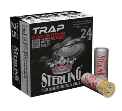 Sterling Trap Competition #8 Shot 12 GA 2 3/4" High Brass Shells Velocity 1300 FPS (250 Rd Flat) - $99.99