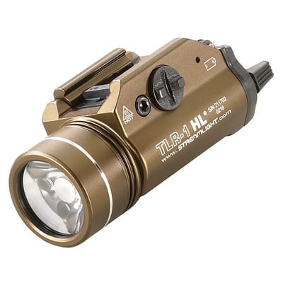 Streamlight TLR-1 HL Tactical Gun Mount Flashlight Flat Dark Earth Brown 1000 lumens - 69267 - $151.60 after code SG10 Free S/H 