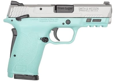 Smith and Wesson M&P9 SHIELD EZ M2.0 Robin's Egg Blue 9mm 3.7" Barrel 8-Rounds Manual Safety - $499.99 