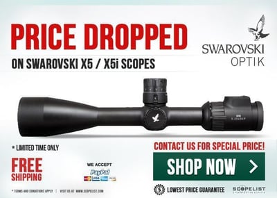 Swarovski X5/X5i Price Drop Promotion Available - Limited Time Only + Free Shipping