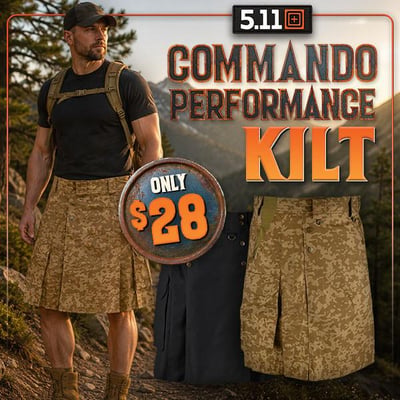 Tactical Kilt Alert: 5.11 Commando Kilt for $28 (Free S/H over $25)