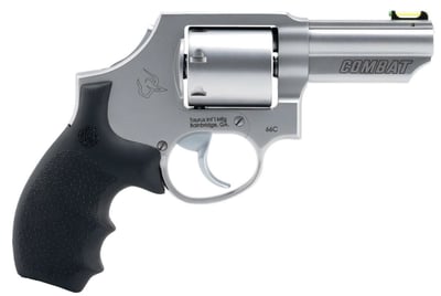 Taurus 66C 357 Mag 3'' 7 Rd Revolver, Stainless Steel, Hogue Grip - $589.24