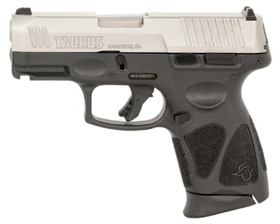 Taurus G3C 40 S&W 3.2" Barrel 10 Rounds Pistol w/ Adj Read Sight, Black / Matte Stainless - $259 