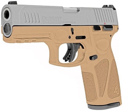 Taurus G3 Flat Dark Earth / Stainless 9mm 4" Barrel 17-Rounds 2 Mags - $269 