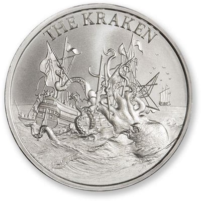 1 oz Kraken Silver Round - $37 (Free S/H over $99)