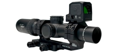 Trijicon Credo 1-4x24 Red MRAD Reticle Q-LOC 30mm Diving Board Mount RCR Enclosed Red Dot Package LPVO Rifle Scope - $1499.99 