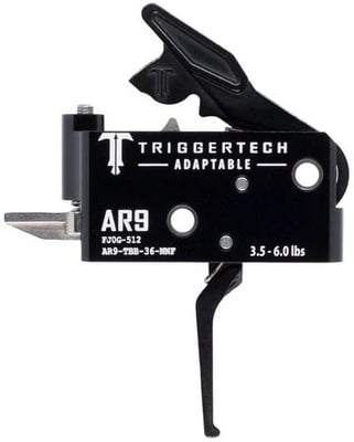 TriggerTech AR-9 Black Adaptable Trigger SINGLE STAGE FLAT - $214.99