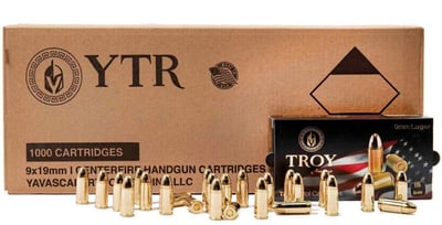 Troy 9mm 115 Grain Ammo 1000 Rounds - $249.99 + Free Shipping