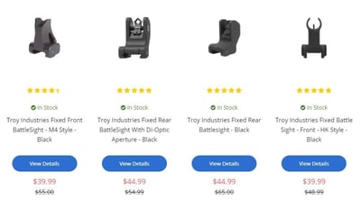All Troy Fixed Sights On Sale