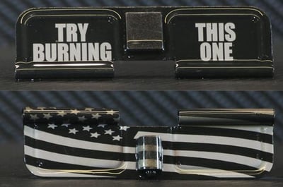 Try Burning This Flag Engraved AR15 Ejection Port Dust Cover - Premium Images Inside & Outdside - $14.99