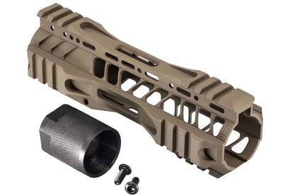TRYBE Defense AR-15 7" M-LOK Extra Lightweight Quad Handguard w/ Cut Rail, FDE - $40.80 (Free S/H over $49 + Get 2% back from your order in OP Bucks)