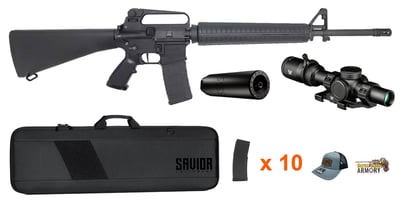 Type-A M16A2 Service 5.56mm 20" 30rd Rifle Bundle w/ Scope, Suppressor, 10 Mags, Bag & Swag - $2699.99 w/ Code: "SIZZLE"