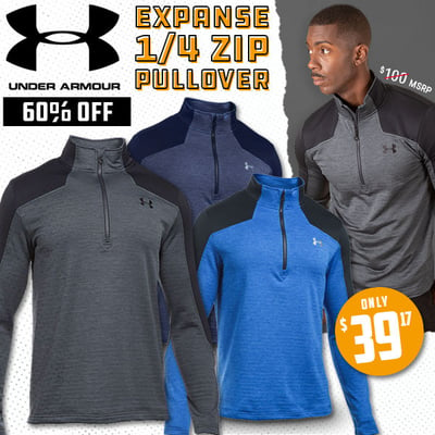 $39.17 Under Armour Expanse 1/4 Zip Fleece. 60% off! (Free S/H over $25)