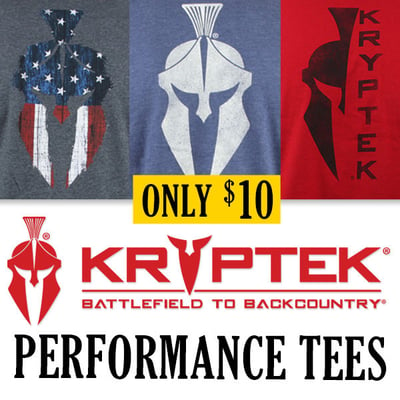 Kryptek Performance Tees $10! Buy 2 or more and $7.50 each (Free S/H over $25)