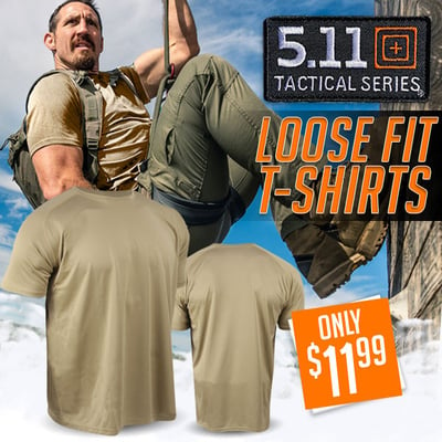 Dial 511, STAT. Gnarly 5.11 Tactical tees $5.96! (Free S/H over $25)